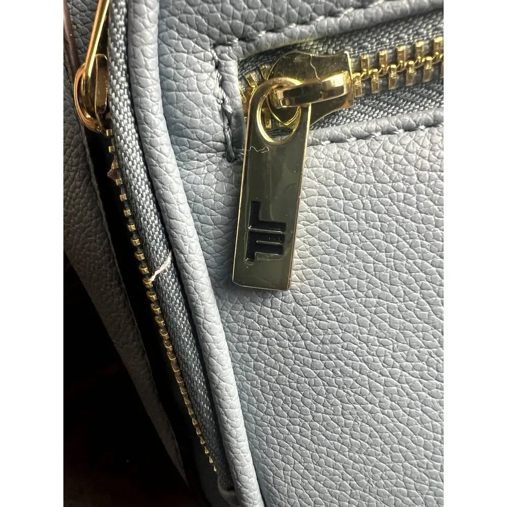 London Fog Emma Multi Pocket Hobo Bag Denim Chic Cute Utility Functional: NWT